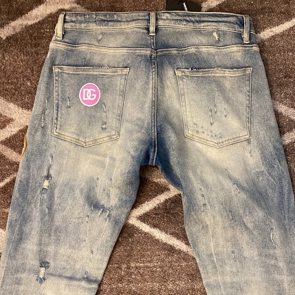 New D&G Fashion Peace & Love Slim Fit Jeans Size 34 ✌🏽 ❤️ - Picture 9 of 11
